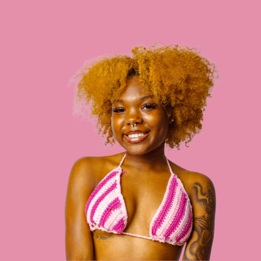Striped Bikini Top